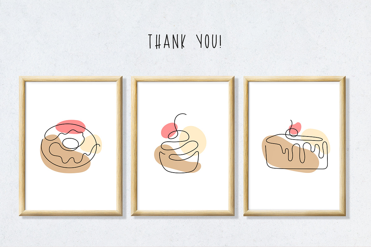 Continuous Line Art Collection, a Food Illustration by IllarArt (Photo 9 of 9)