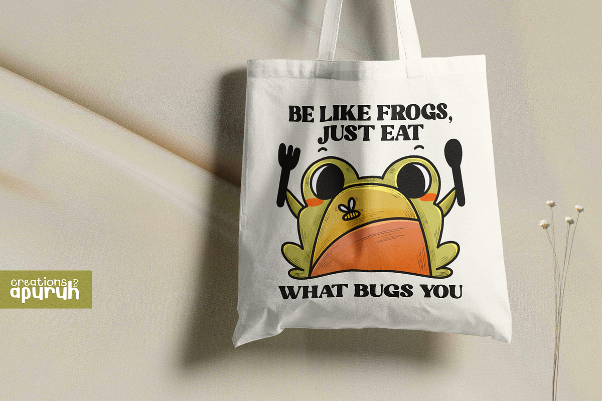 Funny Frog Quotes Sublimation  Tee, an Animal Illustration by creationsbyapuruh (Photo 3 of 6)