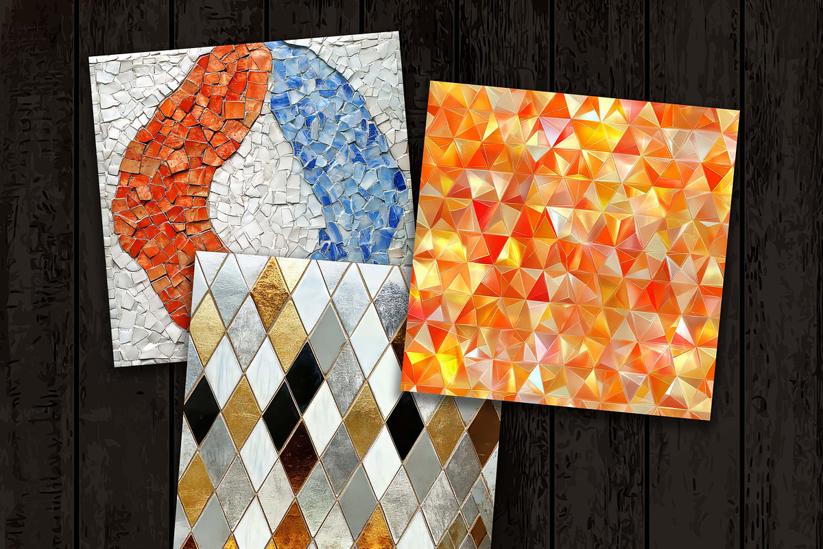 Mosaic Pattern Digital Paper Pack, a Pattern Graphic by Design Scotch (Photo 5 of 8)