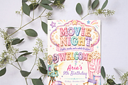 Movie Night Birthday Invitation, an Invitation Template by heynomi (Thumbnail 3 of 19)