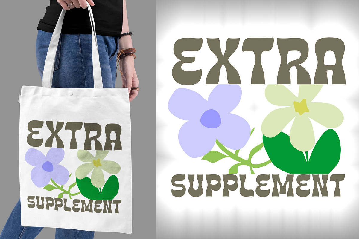 EggyPsych - a funky font, a Sans Serif Font by Brainware Graphic (Photo 8 of 8)