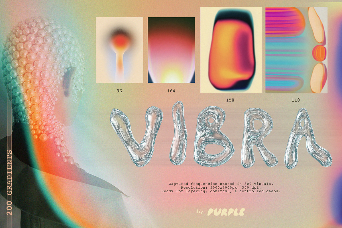 VIBRA: 200 gradients, a Texture Graphic by Purple (Photo 1 of 11)
