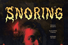 CS Snoring – Black Metal Font