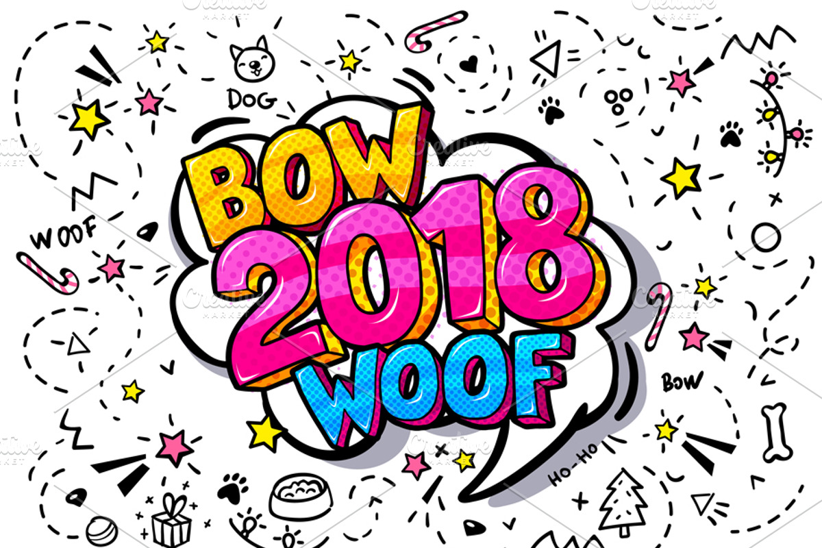 Happy New Year word bubble., an Illustration by VectorStory (Photo 7 of 7)