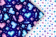 Crystal Hearts Clipart, Patterns, a Decorative Illustration by Valin Malin (Thumbnail 10 of 13)