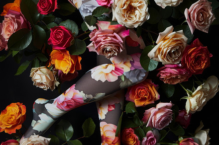 Floral tights: Romance and fashion, a Person Photo by Mashimara