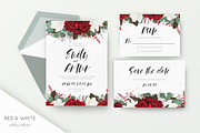 Wedding collection - Red & white, an Invitation Template by Alewiena (Thumbnail 1 of 9)