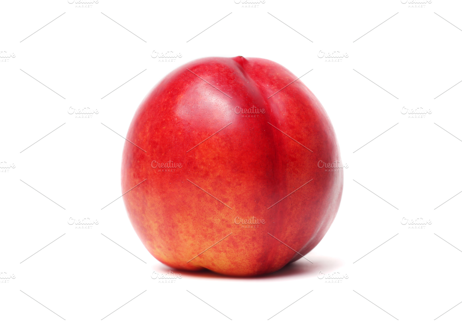 Single nectarine isolated, a Photo by saiko3p