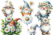 Watercolor  White Gnome Daisy, an Illustration by Designworld (Thumbnail 3 of 6)