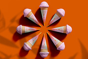 3d Top view Ice Cream Cones Mockup, a Packaging Mockup by The Rose Project (Thumbnail 2 of 3)