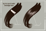 22 hair brushes for Procreate, a Brushes & More by Bluesssatan (Thumbnail 2 of 3)