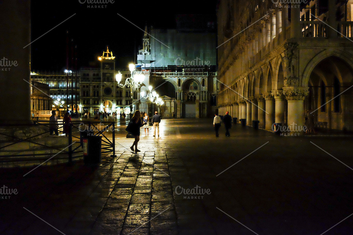 Venice Italy Night Photography Creative Market