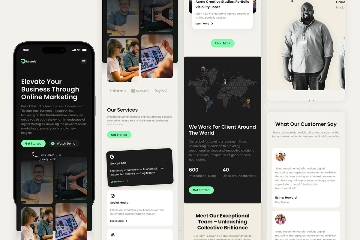 Digicraft - Framer Template, a Landing Page Template by Agensip Design Agency (Photo 3 of 10)