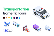 Isometric Transportation Icons, a Duotone Icon by Vectors Market (Thumbnail 1 of 9)