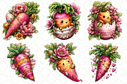 Whimsical Floral Easter Carrot, an Illustration by Black Bird Studio (Thumbnail 5 of 6)