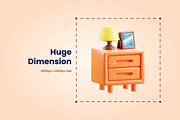 3D Furniture Element Icon Vol 2, an Object 3D Model by SLAB! Design (Thumbnail 3 of 4)