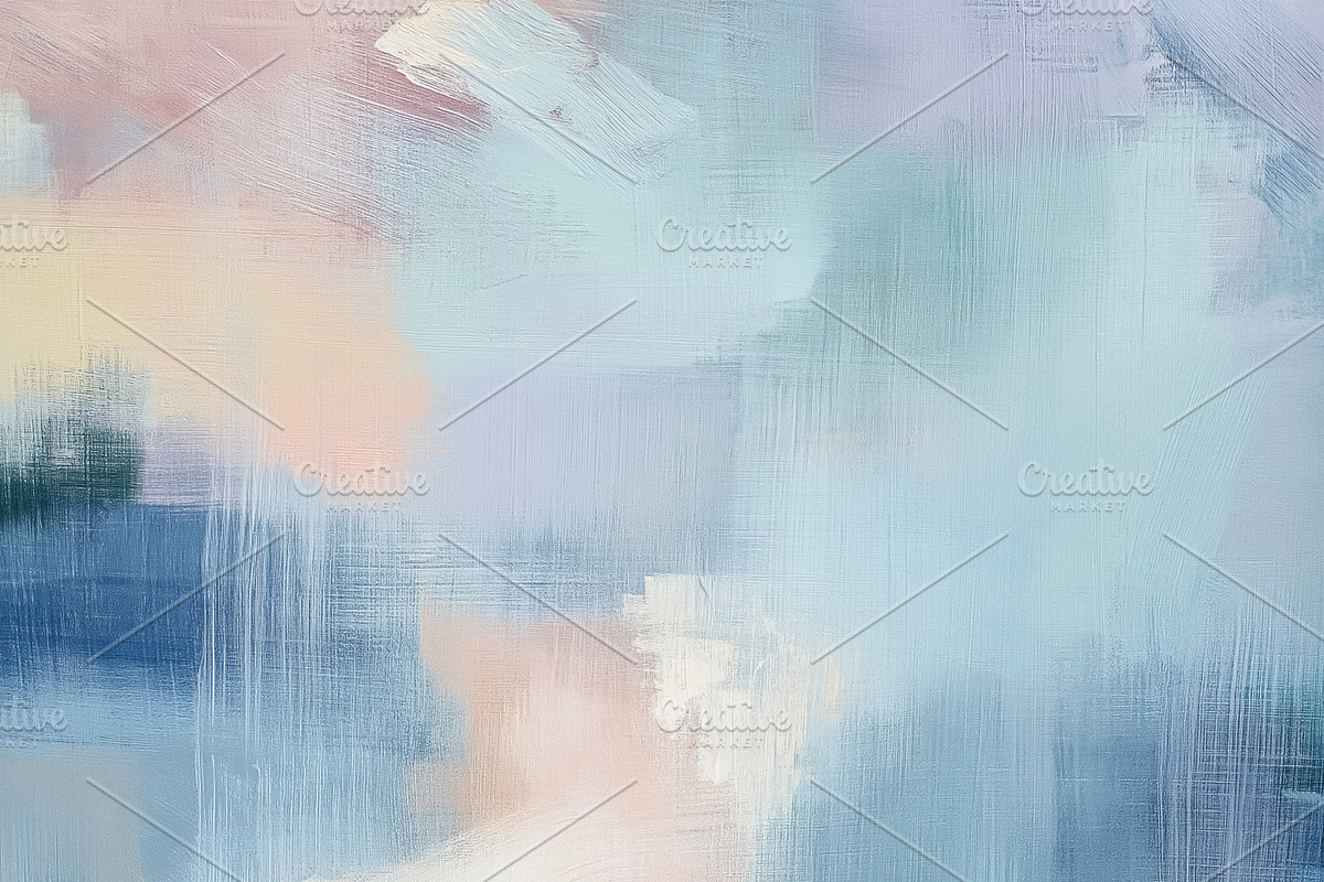 Abstract oil painting creating a ethereal mood with soft pastel, an Illustration by Studio ANNA