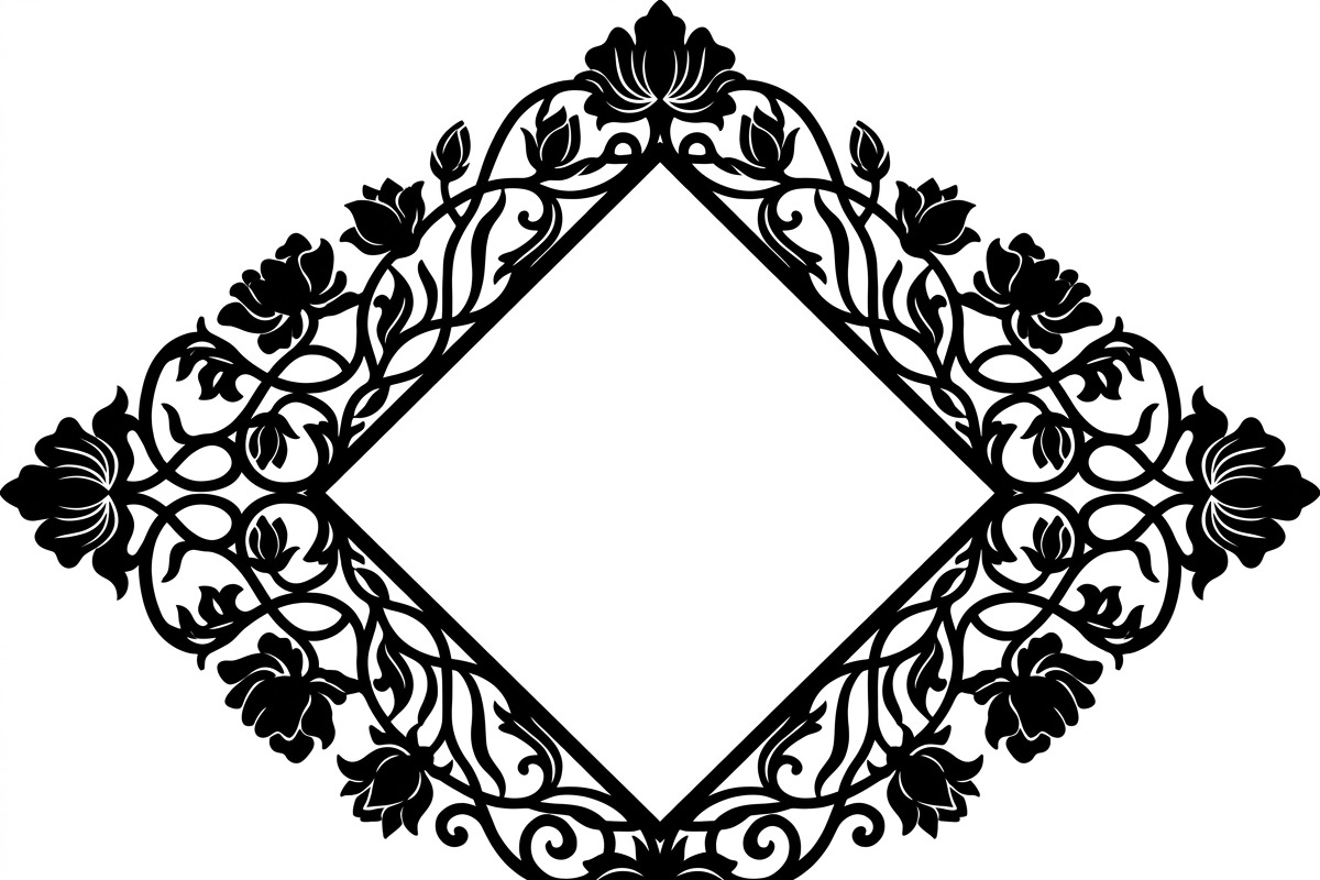 60 Romantic Diamond Wall Floral, a Decorative Illustration by Amazin_art (Photo 43 of 45)