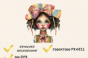 NURSERY VINTAGE CIRCUS CLIPART, a Person Illustration by Daring Digies (Thumbnail 7 of 9)