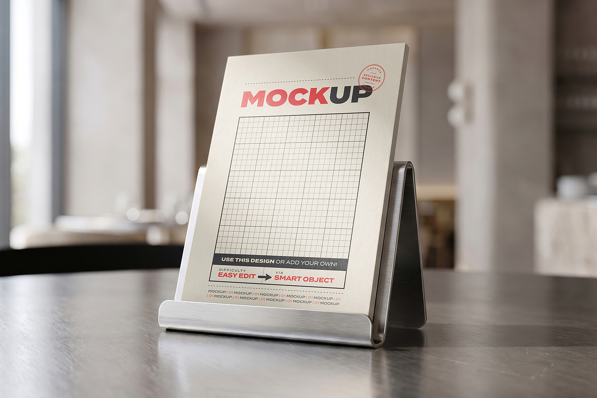 Food Menu Mockups Collection, an Advertising Mockup by Luuqas Design (Photo 6 of 10)