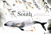 Vague Christmas Watercolor & Ink Set, an Animal Illustration by Bibela (Thumbnail 2 of 14)