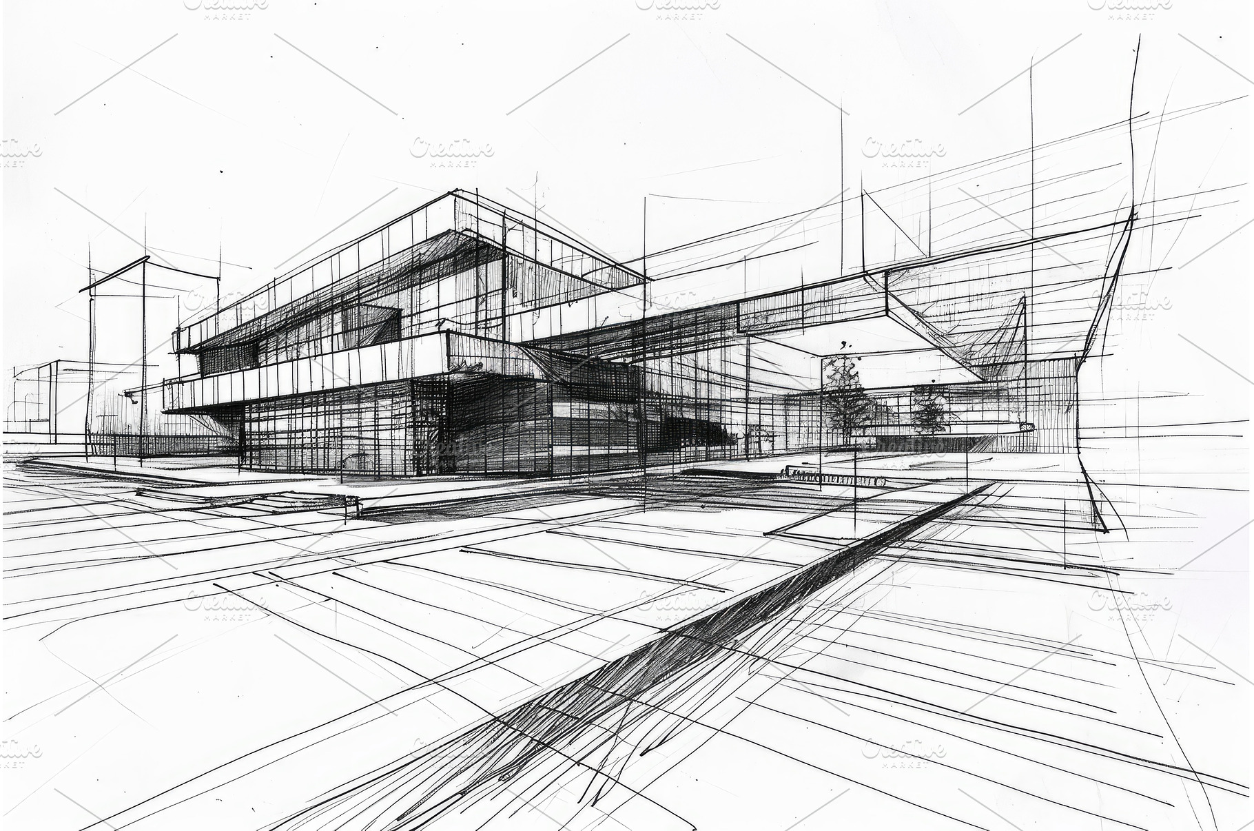 Creative Architect apartment sketch, an Architecture Photo by Ylivdesign