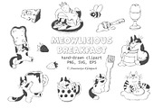 Meowlicious Breakfast, a Food Illustration by Anastasiya Klempach (Thumbnail 1 of 6)