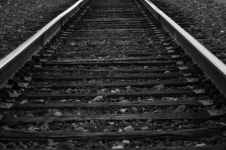 Heading west stock photo containing rail and rails