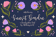 Sunset Garden handwritten font, a Handwritten Font by BilberryCreates (Thumbnail 1 of 18)