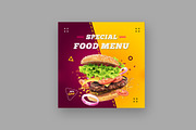Burger Social Media Post Banner, a Social Media Template by mijli (Thumbnail 2 of 2)