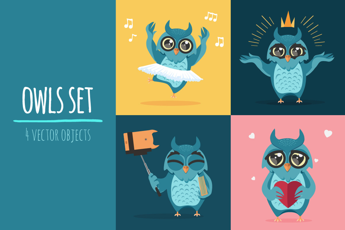 owl set, an Illustration by adi katz (Photo 1 of 4)
