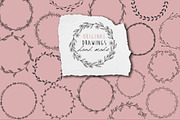 Black & White Wreaths - Hand Drawn, a Decorative Illustration by MaraquelaStudio (Thumbnail 4 of 7)