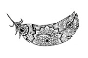Ornamental Feather SVG Bundle, an Illustration by yasushie (Thumbnail 31 of 31)