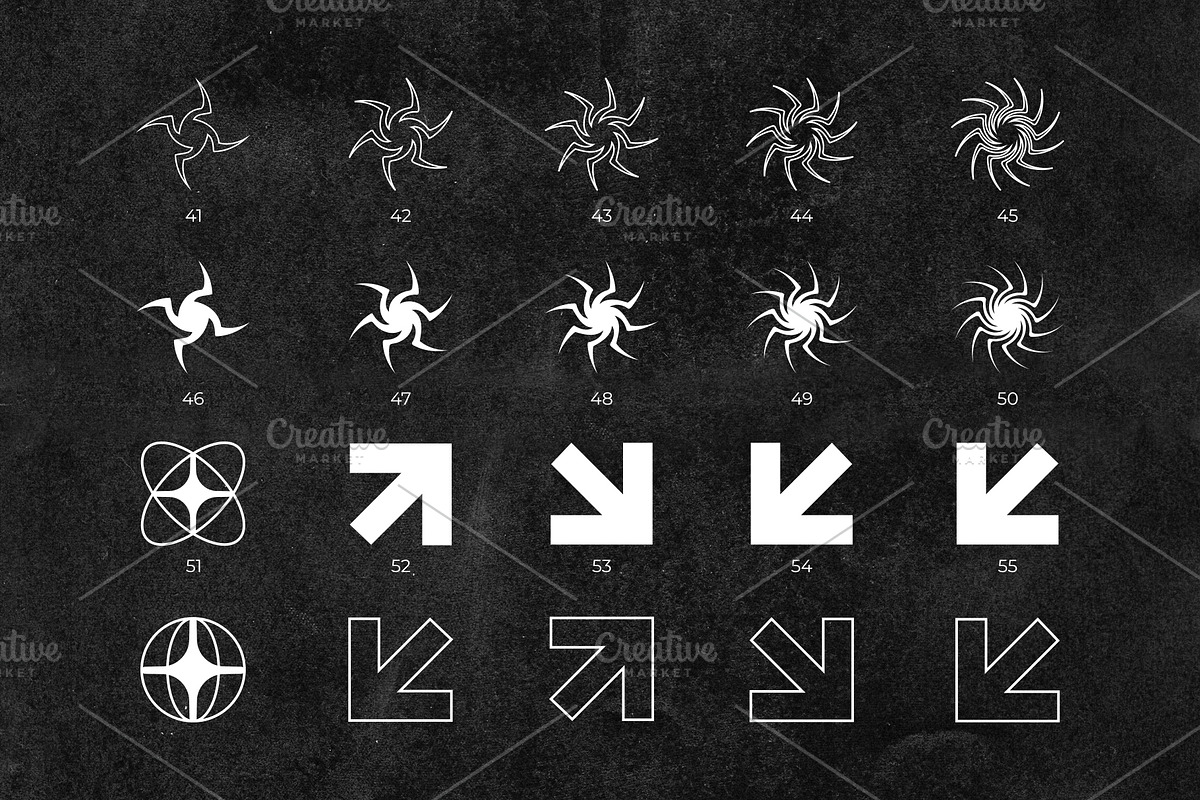 60 Vector Shapes Set - AI, EPS, PNG, a Graphic by Kojaif (Photo 4 of 4)