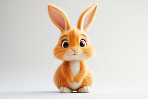 Adorable Orange Bunny Rabbit Cute Ca, an Animal Photo by Pixeness Studio