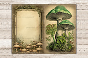 Mushrooms Junk Journal Pages, a Seasonal Illustration by GlamArtZhanna (Thumbnail 2 of 9)
