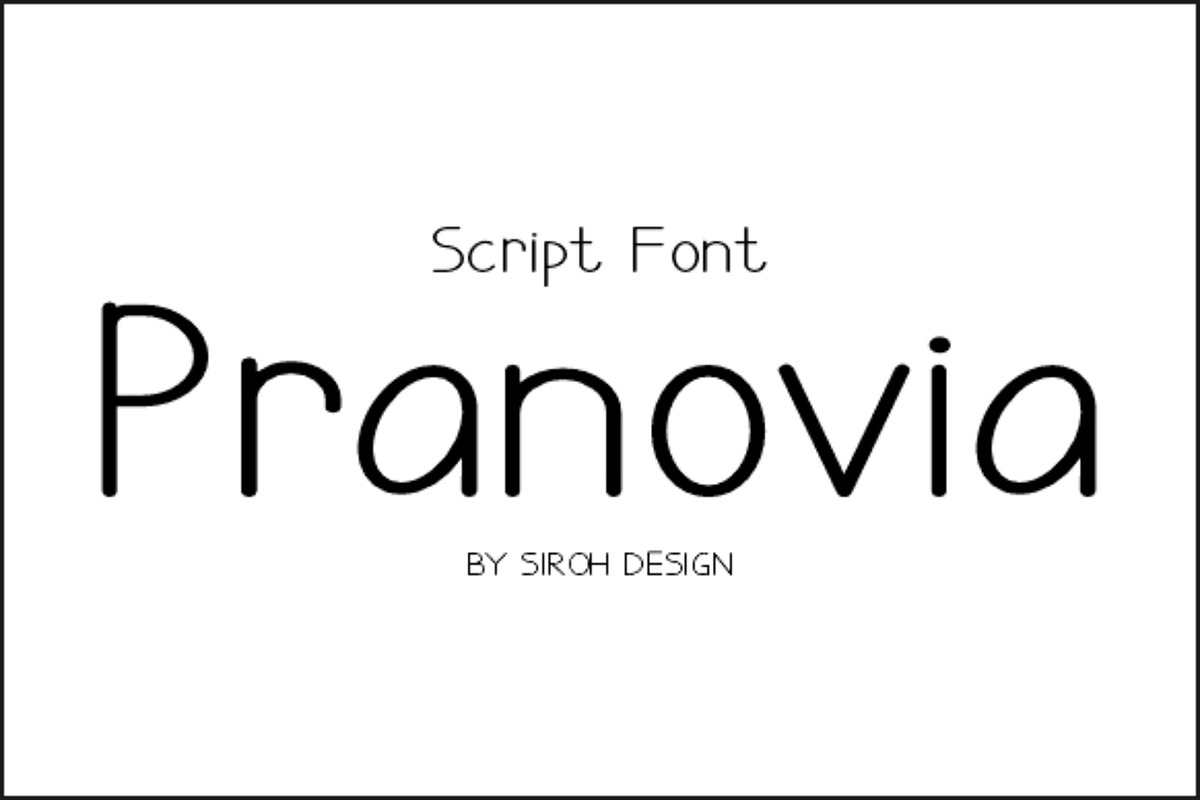 Pranovia Font, a Sans Serif Font by atapdesain (Photo 1 of 3)