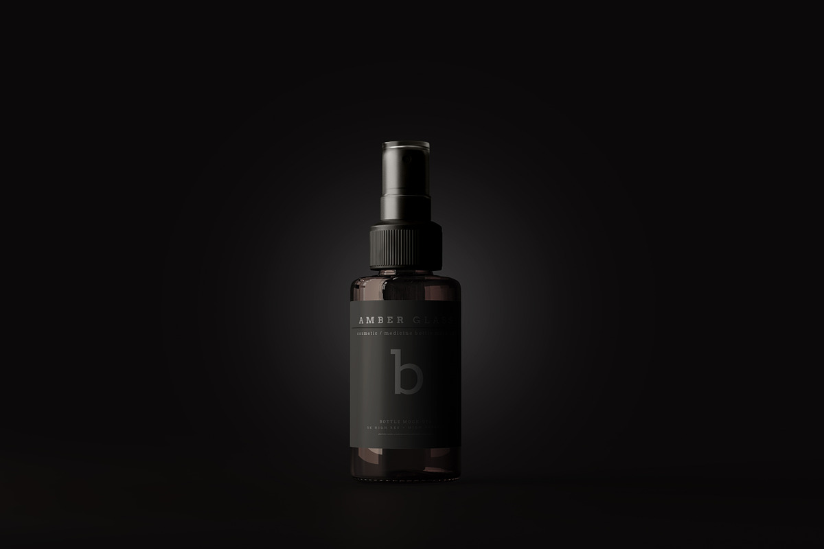 Amber Glass Spray Bottles Mockups, a Cups & Container Mockup by pmvch (Photo 20 of 20)
