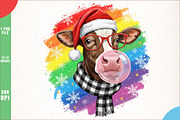 Cute Christmas Highland Cow Png,Xmas, an Illustration by SinaCreation (Thumbnail 1 of 7)