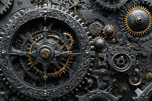 Intricate Steampunk Gears, a Technology Photo by Ales Munt