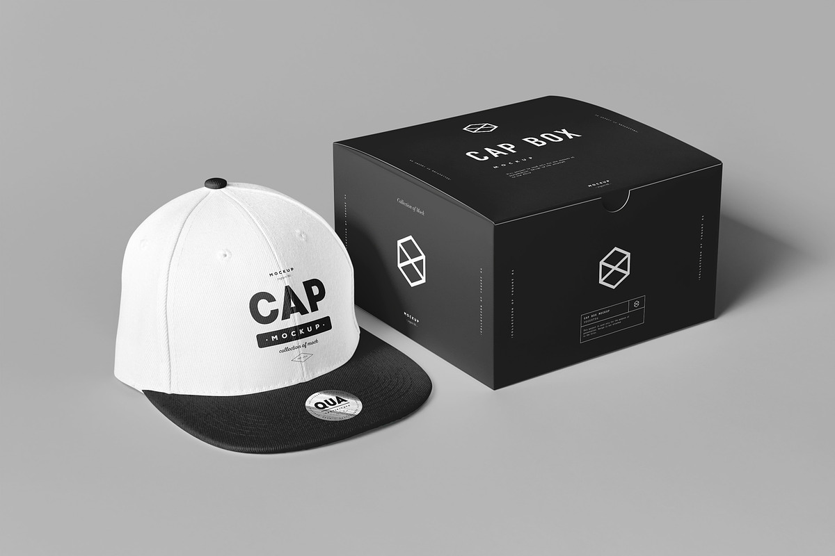 Cap & Box Mock-up, a Hat Mockup by Yogurt86 (Photo 5 of 7)