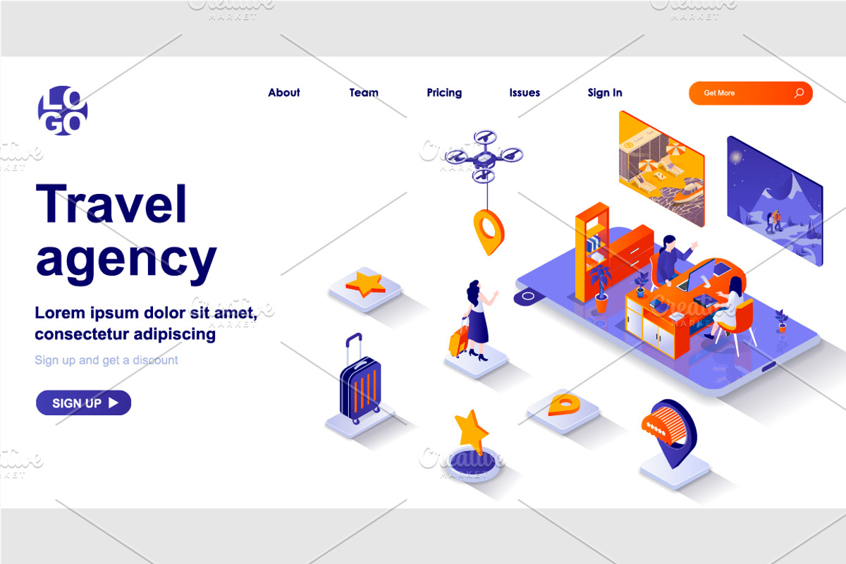 Isometric Landing Page Template, a Templates & Theme by alexdndz (Photo 29 of 31)