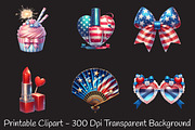 Coquette 4th of July Clipart, a Seasonal Illustration by RobertsArt (Thumbnail 3 of 7)