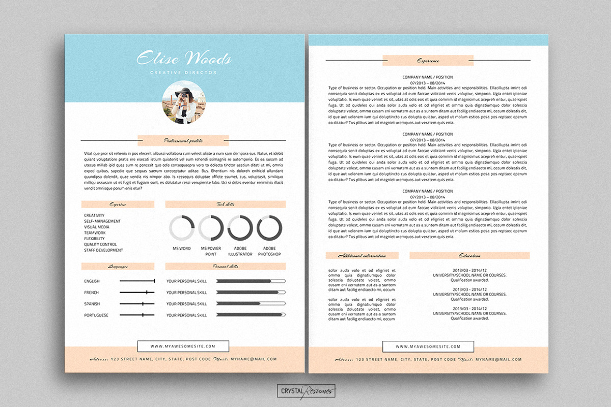 Resume CV Template for Word, a Resume Template by CrystalResumes (Photo 2 of 4)