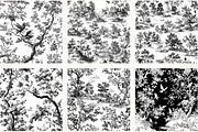 Black White Spring Pattern, an Illustration by DreamCafeArt (Thumbnail 2 of 3)