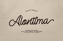 Alontima | Monoline Script
