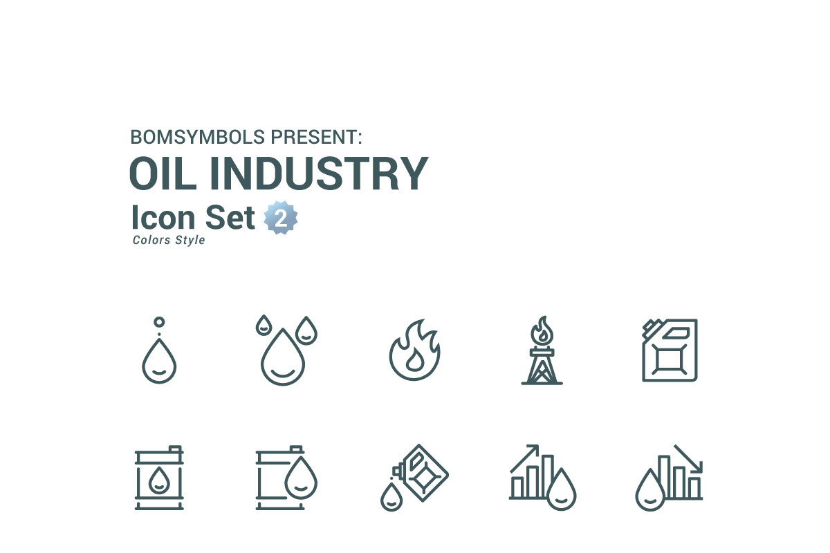 Oil Industry Outline, an Outline Icon by BomSymbols (Photo 5 of 5)