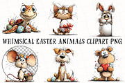 Whimsical Easter Animals Clipart PNG, an Illustration by OK Design (Thumbnail 2 of 6)