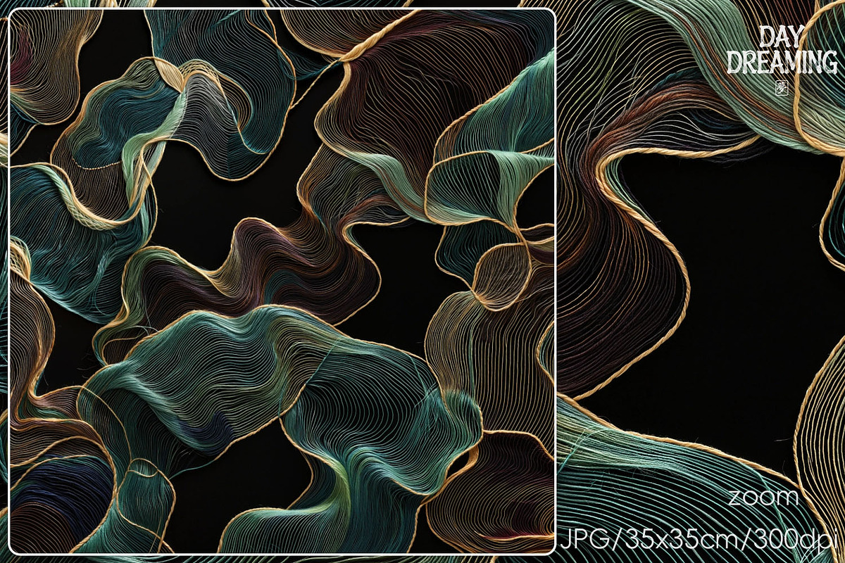 Abstract Flowing Silk Art, a Decorative Illustration by yahu88studio (Photo 2 of 7)