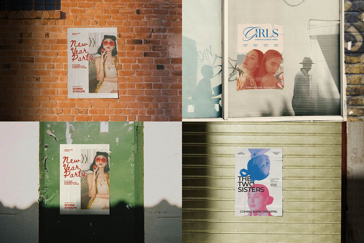 Street Poster Mockup, an Advertising Mockup by Tahtagraphic (Photo 1 of 6)
